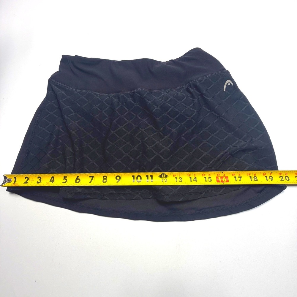 HEAD Tennis Skort Small Black Built In Shorts Athletic Pickleball Golf - Picture 3 of 8